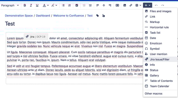 Editing the confluence Page
